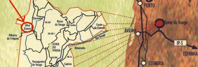 Mapa de Silva Escura em Portugal